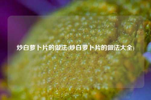 炒白萝卜片的做法(炒白萝卜片的做法大全)